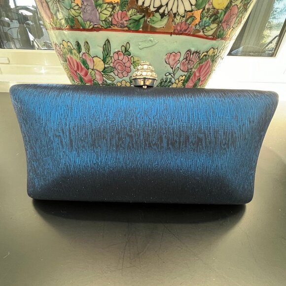 Shimmer Clutch Purse with Rhinestone Clasp - Picture 1 of 5